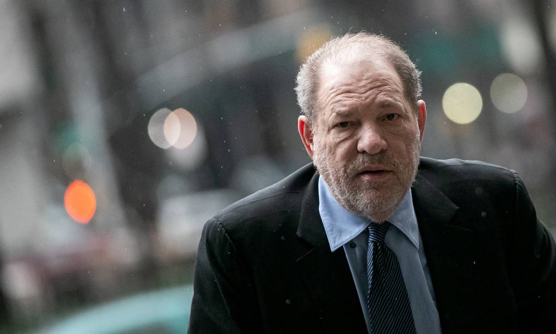 O produtor Harvey Weinstein, em Nova York, em fevereiro de 2020 Foto: Jeenah Moon / Reuters