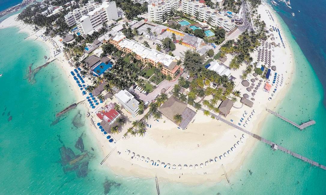 Uma das pontas de Isla Mujeres, no Caribe Mexicano Foto: Divulgação