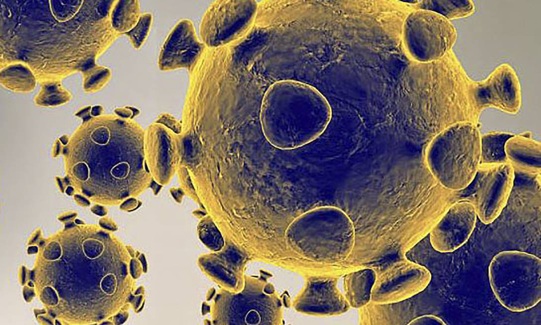 Imagem do coronavírus, cuja epidemia, além de mortes, está provocando danos à economia global Foto: FDA / AFP