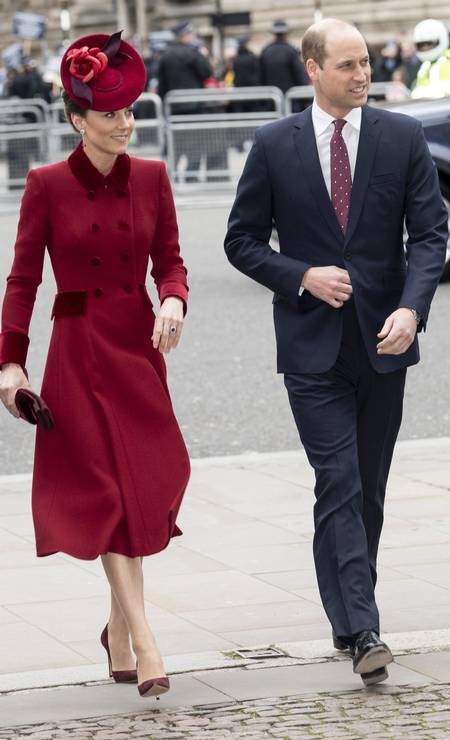Kate e William na entrada do evento Foto: Mark Cuthbert / UK Press via Getty Images