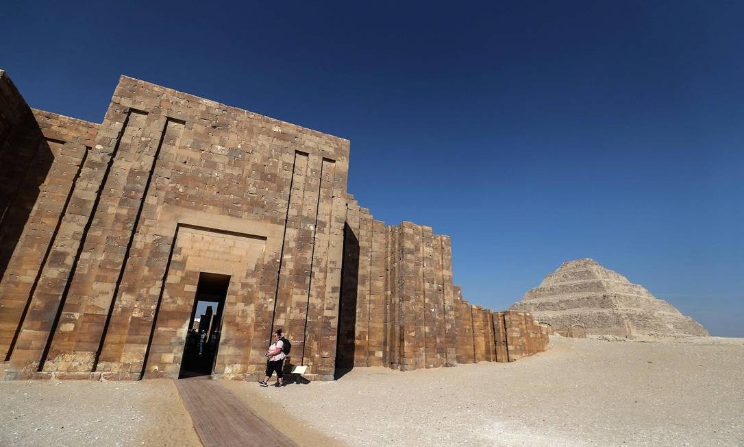 Toda a zona da necrópole de Saqqara é considerada Patrimônio da Humanidade pela Unesco Foto: Mohamed el-Shahed / AFP