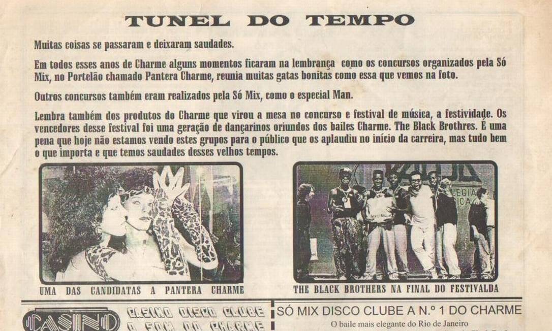 Lembranças dos primórdios do charme retratadas no periódico Charm na Rua Foto: Divulgação