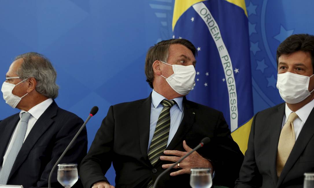 Coletiva do Presidente Jair Bolsonaro e ministros Foto: Pablo Jacob / Agência O Globo