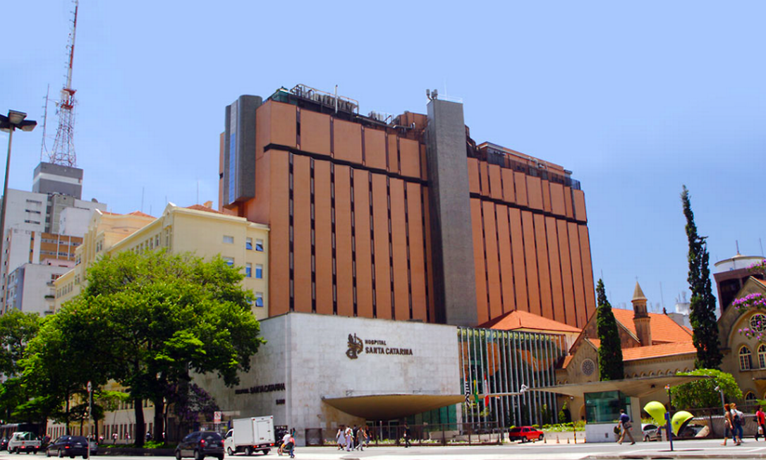 Entrada do hospital Santa Catarina, na avenida Paulista, onde um homem morreu por coronavírus Foto: Divulgação/Hospital Santa Catarina