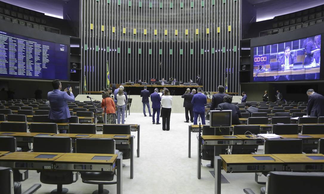 Plenário da Câmara, em reunião remota, que vai votar a proposta Foto: Michel Jesus / Câmara dos Deputados
