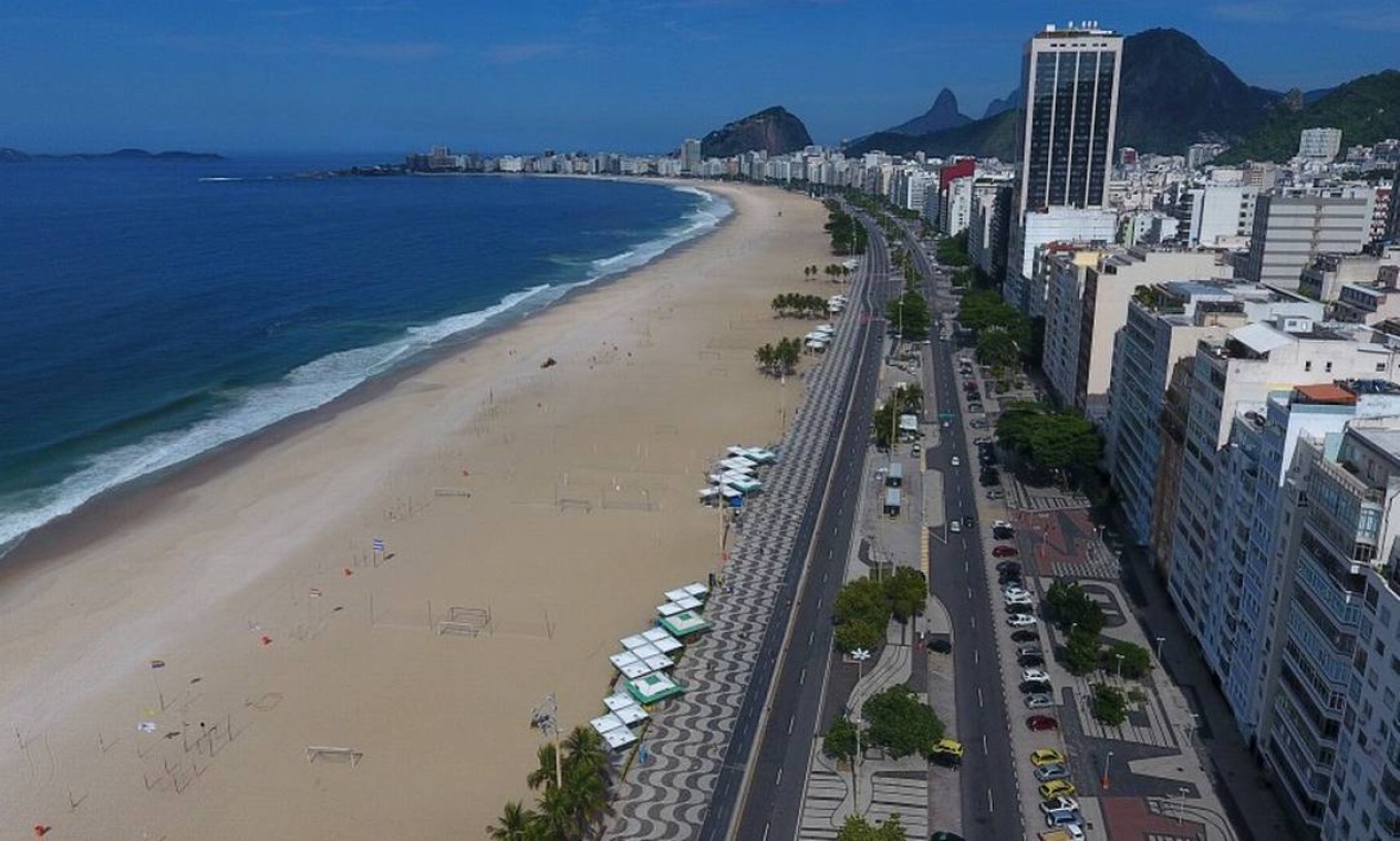 Domingo foi de sol mas com praias vazias Foto: FABIO MOTTA / Agência O Globo