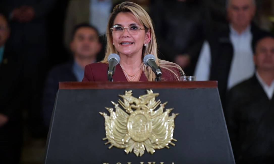 Presidente interina da Bolívia Jeanine Áñez Foto: - / AFP