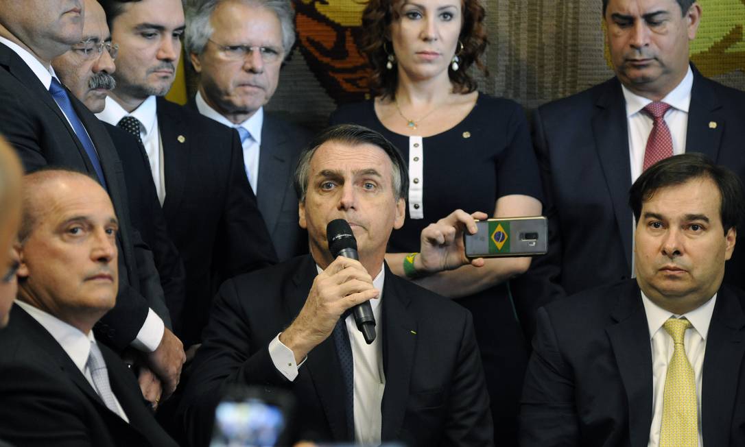 Jair Bolsonaro em reunião na Câmara Foto: Luis Macedo/Agência Brasil