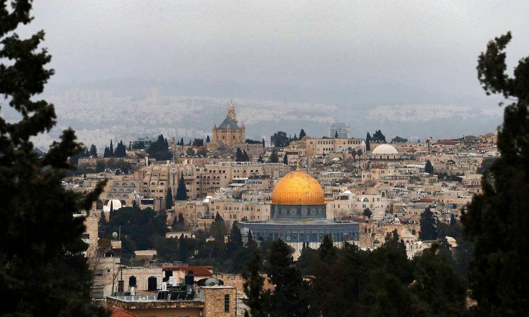 Visão geral da Cidade Antiga de Jerusalém, em Israel Foto: Ahmad Gharabli / AFP