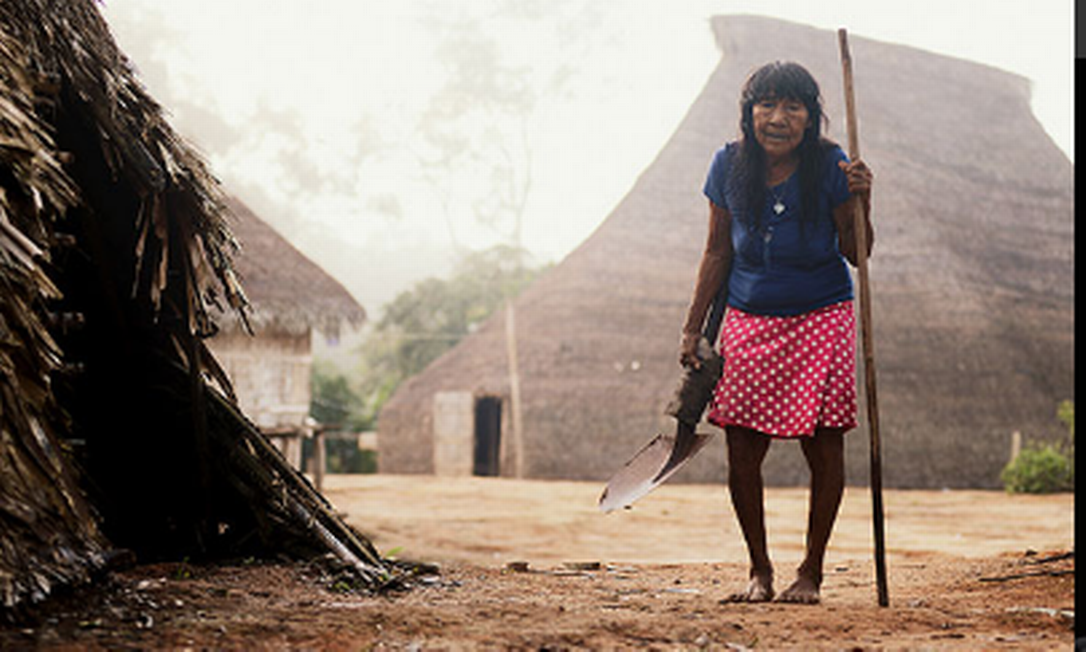 Anciã marubo em aldeia no Vale do Javari, no Amazonas Foto: Rosa dos Anjos/Univaja