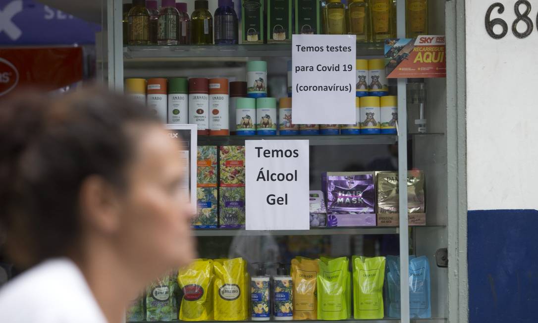 Farmácia no Leblon, Zona Sul do Rio, oferece teste para Covid-19 Foto: Márcia Foletto / Agência O Globo