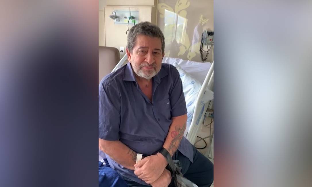 O ex-vereador e médico Édison Regio de Moraes deixa o hospital após 35 dias de internação Foto: Reprodução