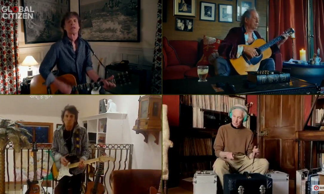 Rolling Stones na live 'One World: Together at Home' Foto: Reprodução