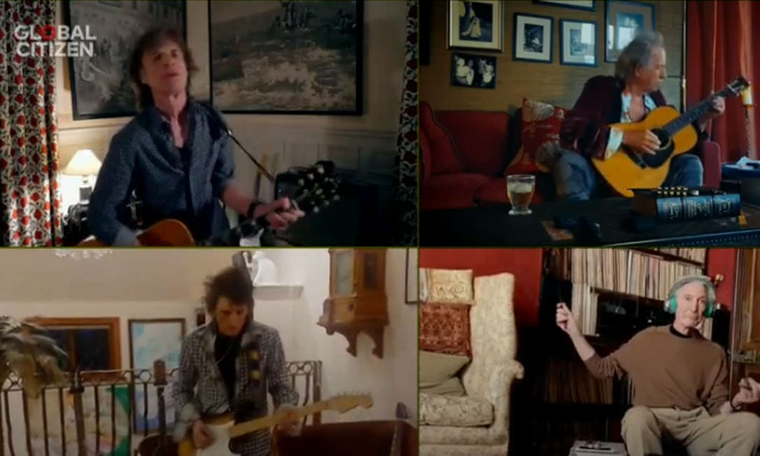 Os Rolling Stones interpretam 'You can't always get what you want' Foto: Reprodução
