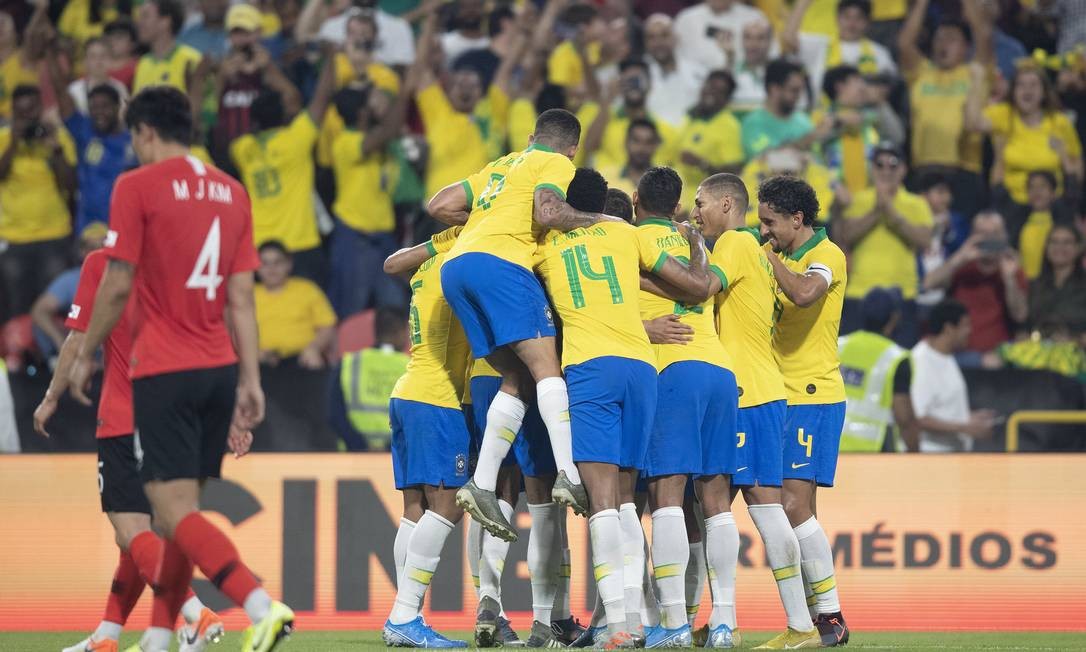 Seleção Brasileira em ação contra a Coreia do Sul Foto: Lucas Figueiredo/CBF / Lucas Figueiredo/CBF