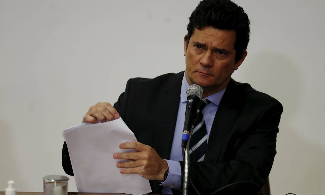  Após exoneração de Maurício Valeixo, Sergio Moro, faz pronunciamento anunciado saída do Ministério da Justiça Foto: Pablo Jacob / Agência O Globo