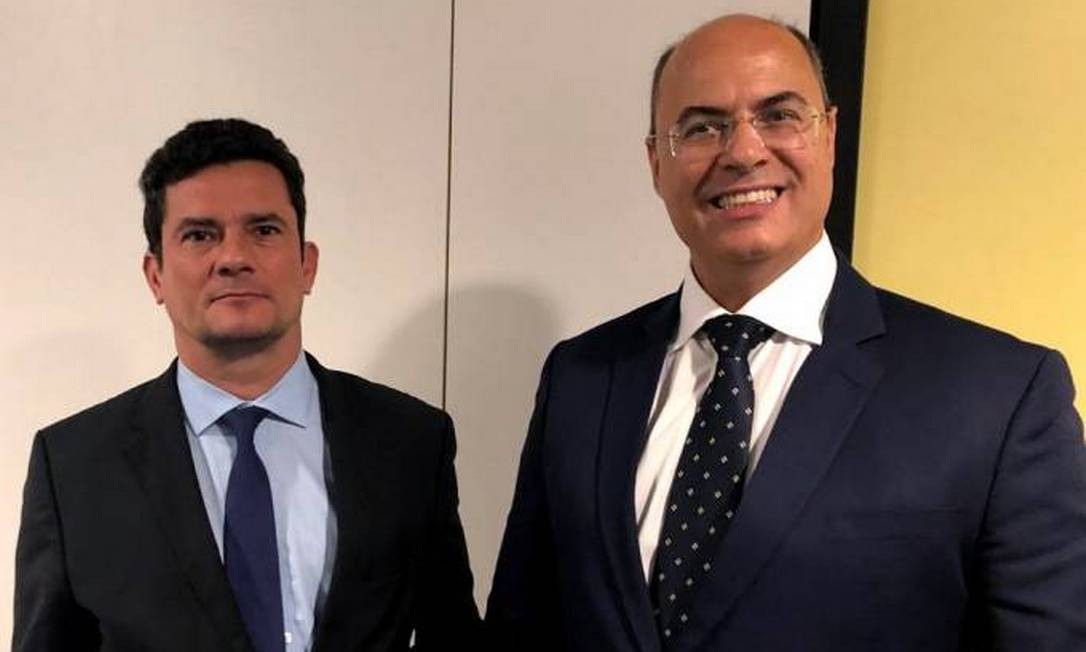 Moro e Witzel durante audiência em Brasília em 2019 Foto: Reprodução internet