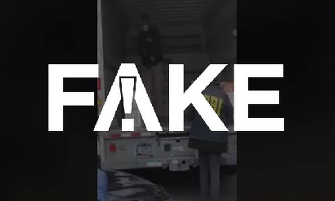 É #FAKE que vídeo mostre FBI apreendendo caixas de máscaras importadas da China infectadas pelo novo coronavírus Foto: Reprodução