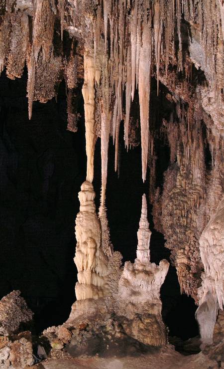 Interior de uma das grutas das Cavernas Carlsbad, no Novo México, nos Estados Unidos Foto: National Park Service / Divulgação