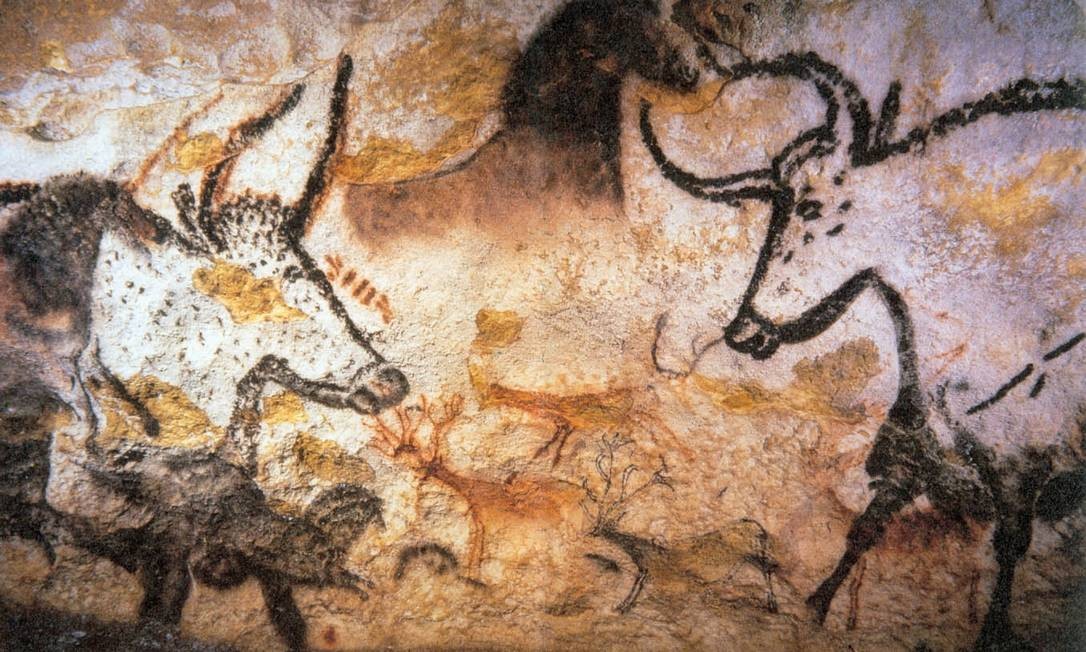 Pinturas rupestres na gruta de Chauvet, na França Foto: Divulgação