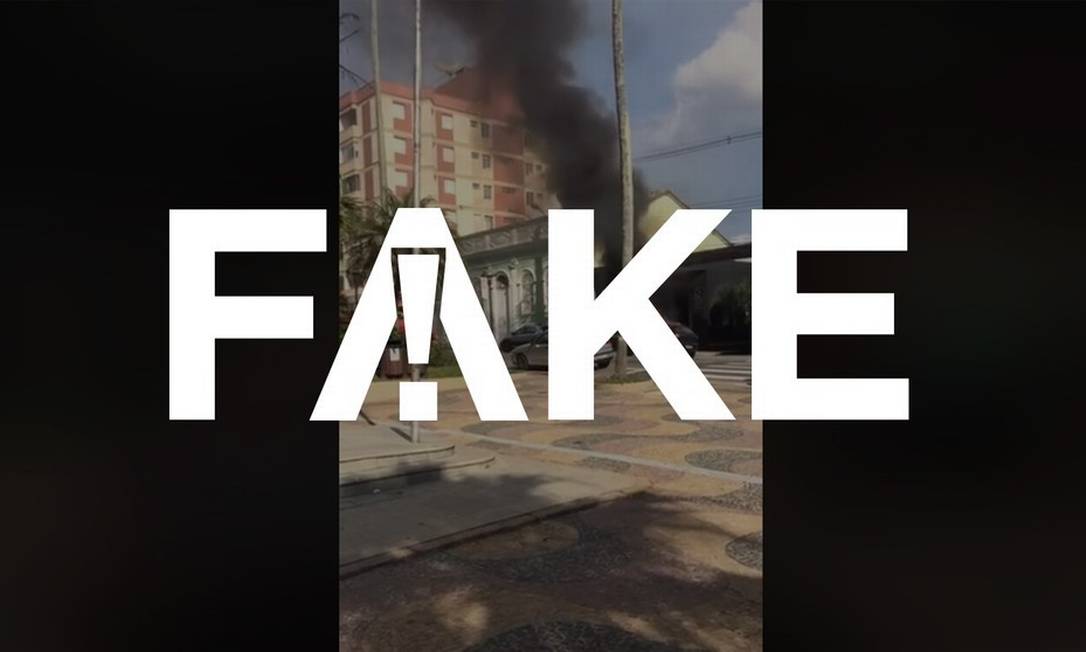 É #FAKE que vídeo mostre incêndio em carro provocado por álcool em gel no interior de São Paulo Foto: Reprodução