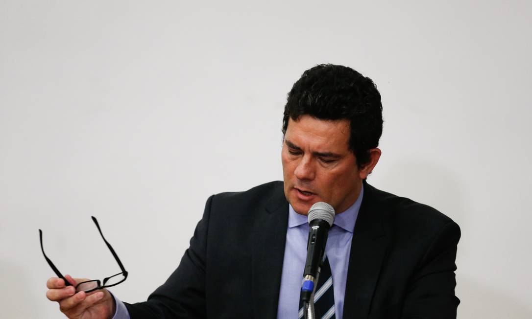 Sergio Moro afirmou ter sofrido ameaça de demissão que estaria gravada em vídeo Foto: Pablo Jacob / Agência O Globo