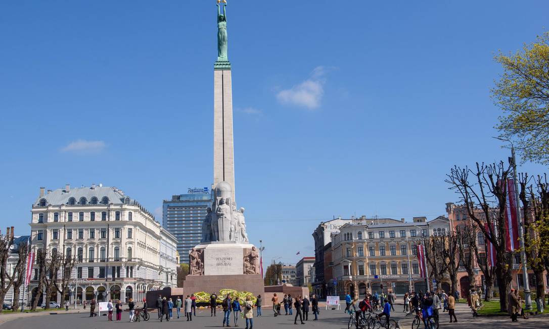Riga, capital da Letônia Foto: Gints Ivuskans / AFP