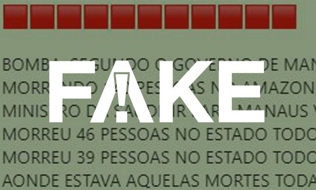 É #FAKE que mortes por Covid-19 no Amazonas diminuíram de forma expressiva após visita de ministro da Saúde Foto: Reprodução