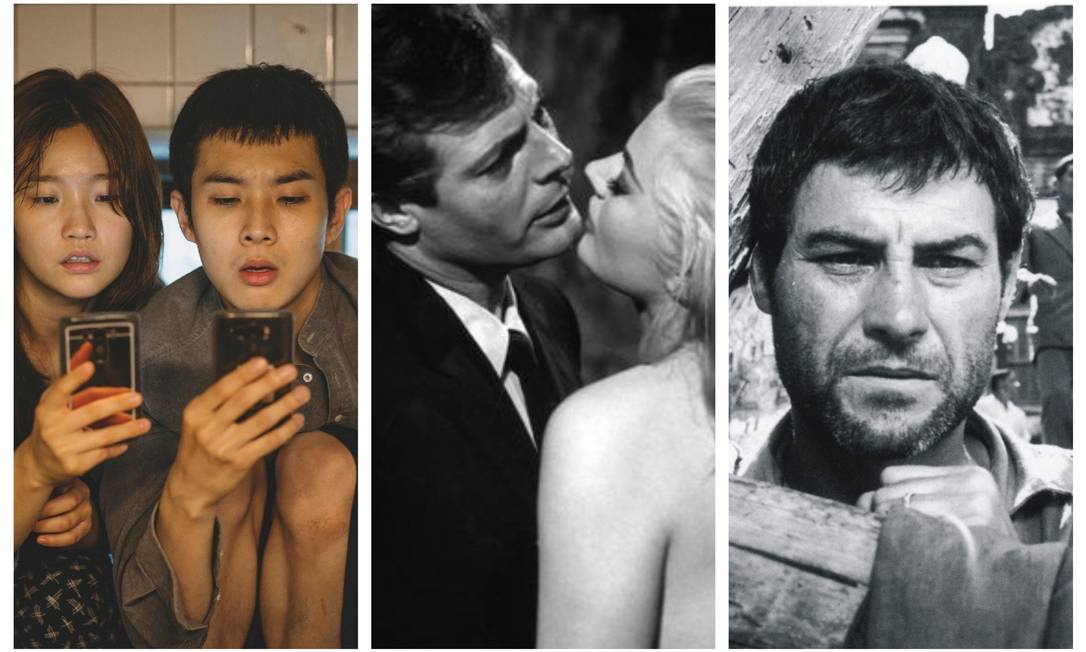 Na ordem, 'Parasita' (2019), 'A doce vida' (1960) e 'O pagador de promessa' (1962) Foto: Divulgação