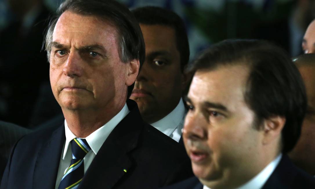 O presidente Jair Bolsonaro e o presidente da Câmara, Rodrigo Maia Foto: Jorge William/Agência O Globo/04-06-2019