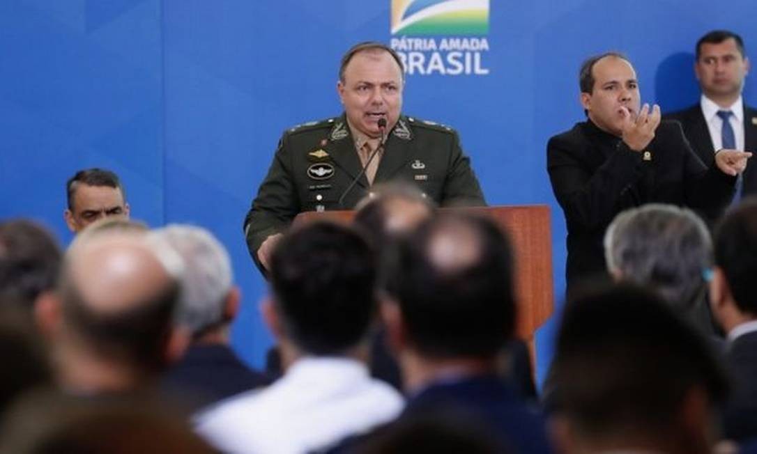 Eduardo Pazuello, ministro interino da Saúde Foto: ALAN SANTOS / PR