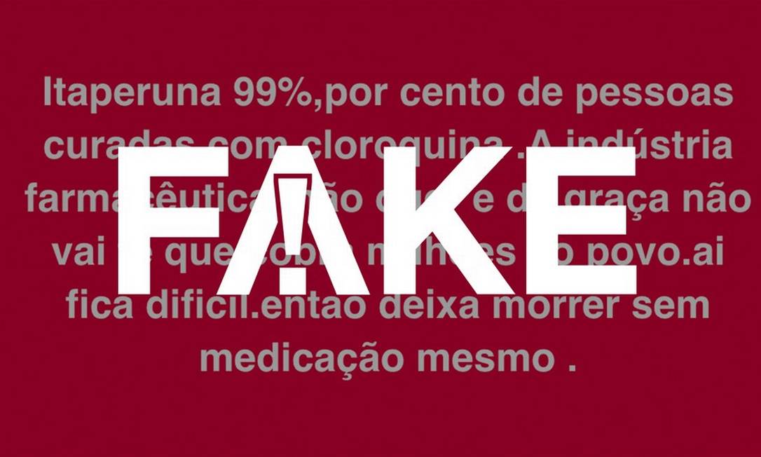 É #FAKE que cidade de Itaperuna tenha curado 99% dos pacientes com a Covid-19 Foto: Reprodução