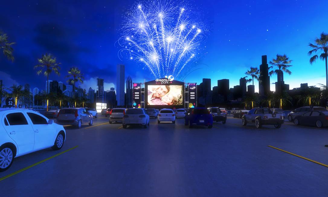 Projeto em desenvolvimento prevê a criação de parques de entretenimento drive-in em oito capitais brasileiras Foto: Divulgação