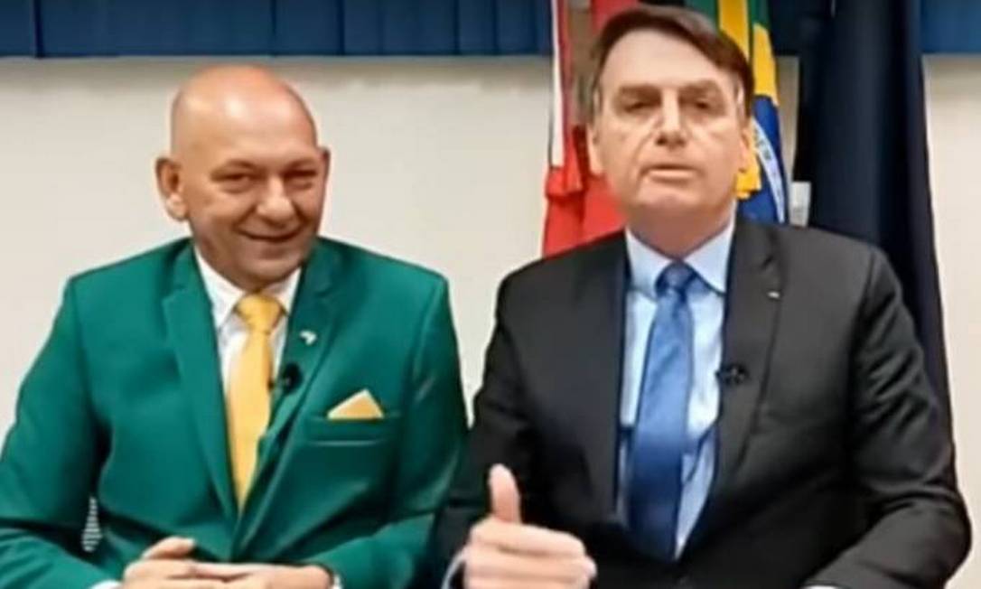 Jair Bolsonaro e Luciano Hang Foto: Reprodução