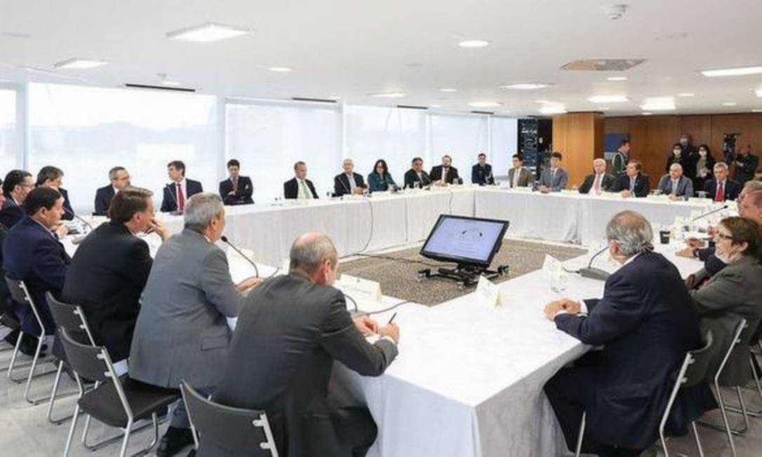 Reunião ministerial realizada no dia 22 de abril Foto: Adriano Machado/Reuters