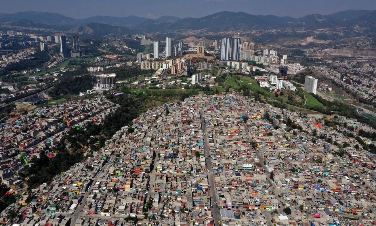 Cidade de Huixquilucan, na Região Metropolitana da Cidade do México, capital do país Foto: Alfredo Estrella / AFP