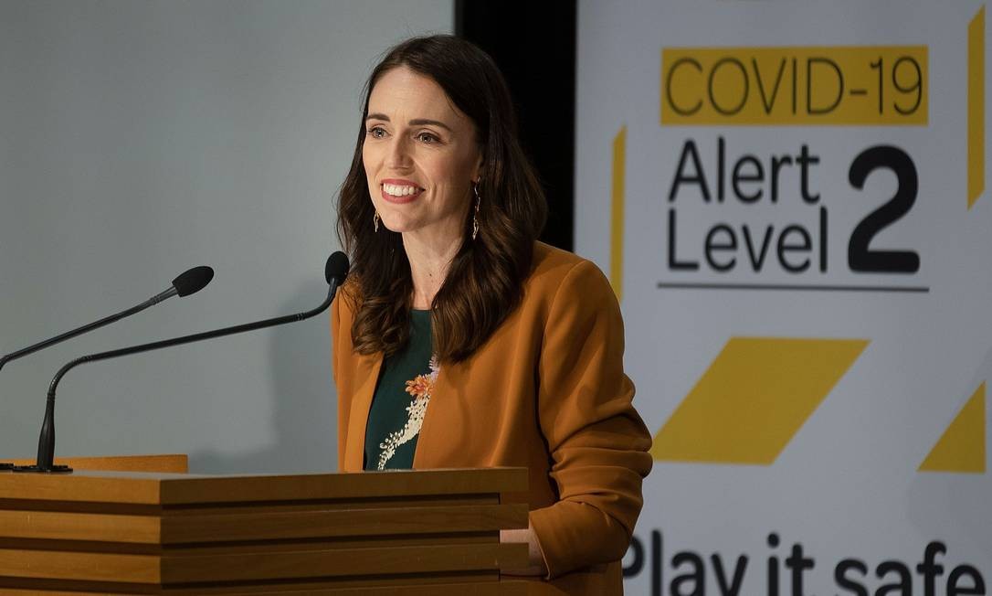 A primeira-ministra da Austrália, Jacinda Ardern Foto: MARTY MELVILLE / AFP/08-06-2020