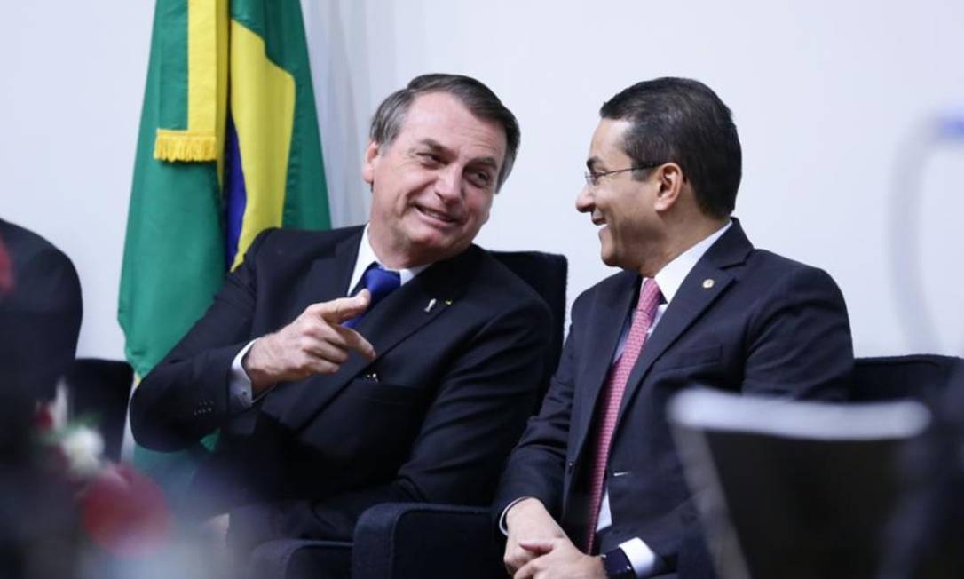 O presidente Jair Bolsonaro e o deputado Marcos Pereira Foto: Michel Jesus / Divulgação/ Câmara dos Deputados