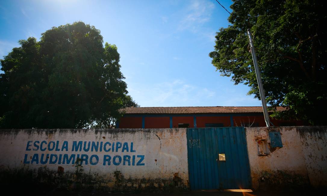 Escola Municipal Laudimiro Roriz, em Luiziânia, Goiás Foto: Pablo Jacob / Agência O Globo