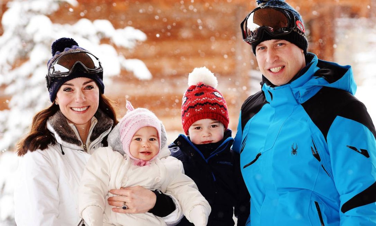 Família reunida para a temporada de esqui em 2016 Foto: WPA Pool / Getty Images