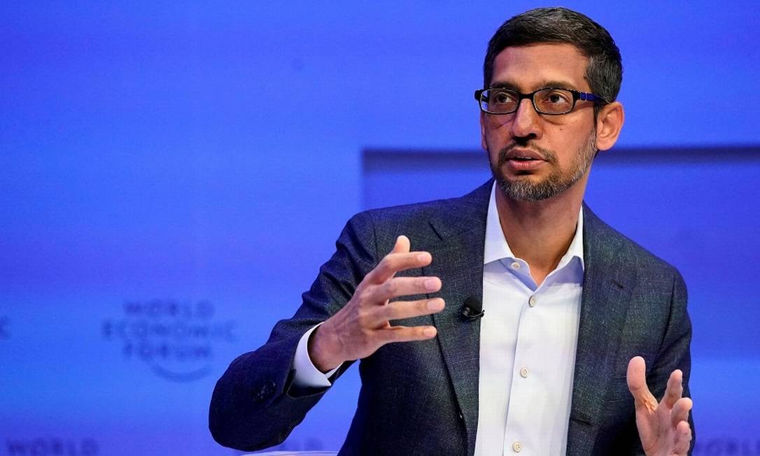 Sundar Pichai, CEO da Alphabet.  Foto: Denis Balibouse / REUTERS