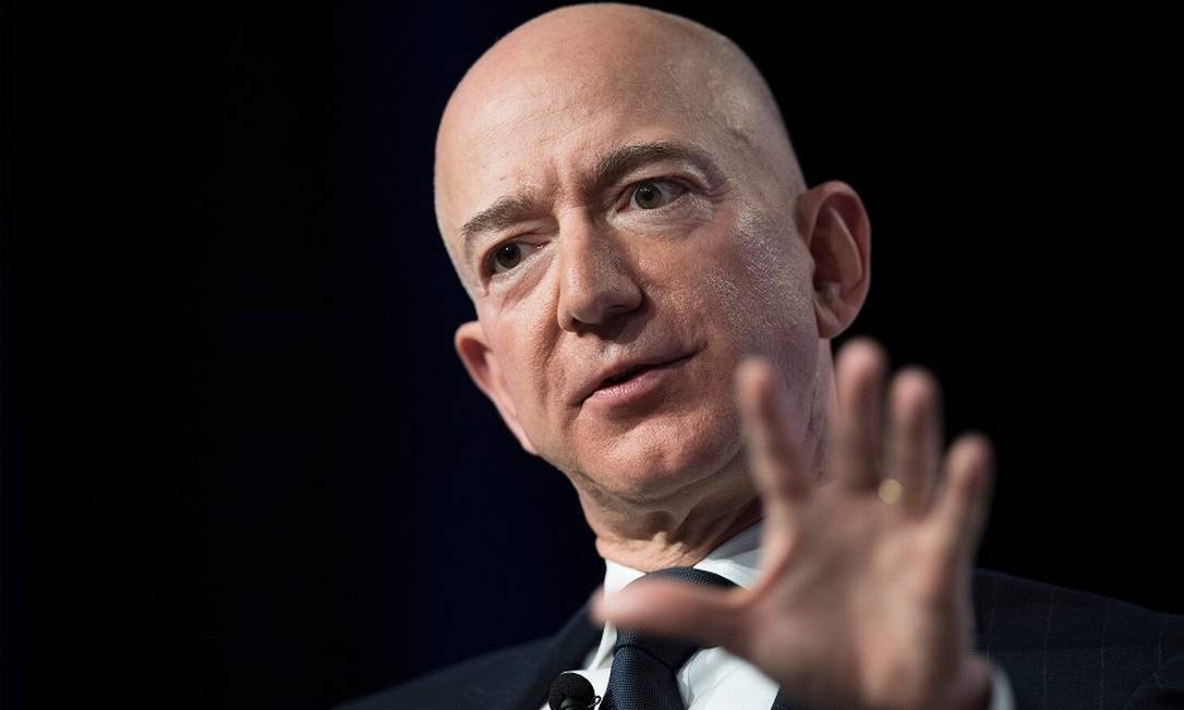 Jeff Bezos, da Amazon.  Foto: JIM WATSON / AFP