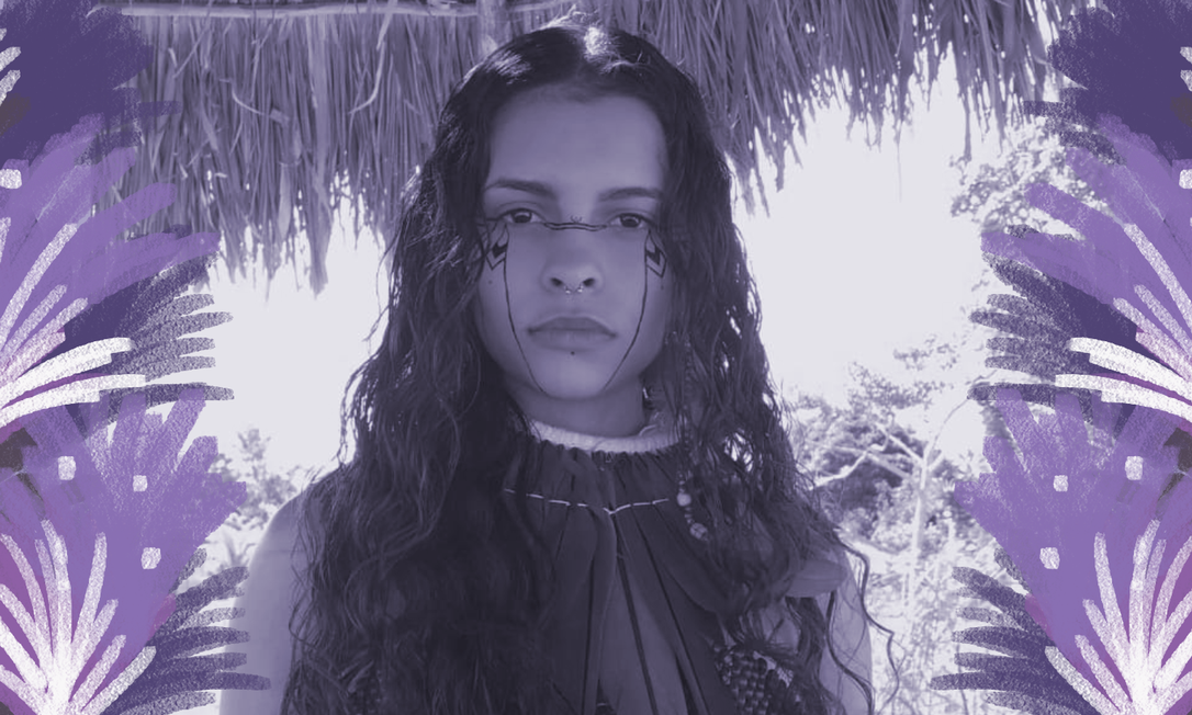 A ativista e comunicadora Alice Pataxó, de 19 anos, mora na Aldeia Craveiro, na Bahia Foto: Arquivo Pessoal