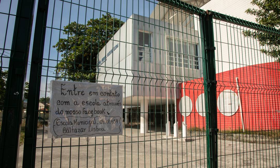 Escola Municipal Beltazar Lisboa, em Campo Grande, é uma das unidades fechadas da rede Foto: Brenno Carvalho / Agência O Globo