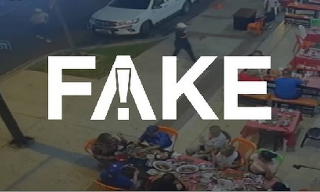 É #FAKE que vídeo mostre execução de repórter no Pará após reportagem com denúncia de superfaturamento Foto: Reprodução