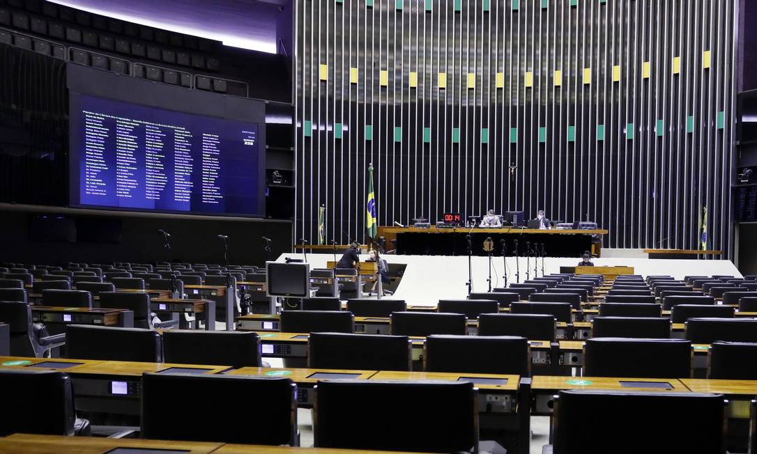 Plenário da Câmara dos Deputados, que está com votações remotas durante a pandemia Foto: Najara Araujo / Câmara dos Deputados