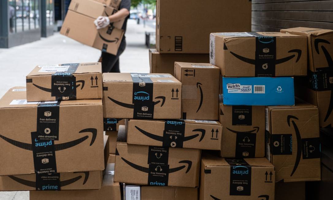 A Amazon registrou lucro líquido de US$ 5,2 bilhões, o dobro do resultado do ano passado Foto: Jeenah Moon / Bloomberg