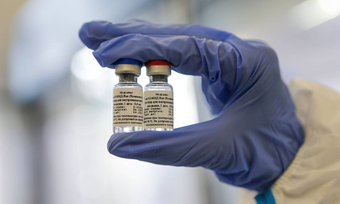 Foto da vacina contra o coronavírus divulgada pelo governo russo Foto: Divulgação / AFP