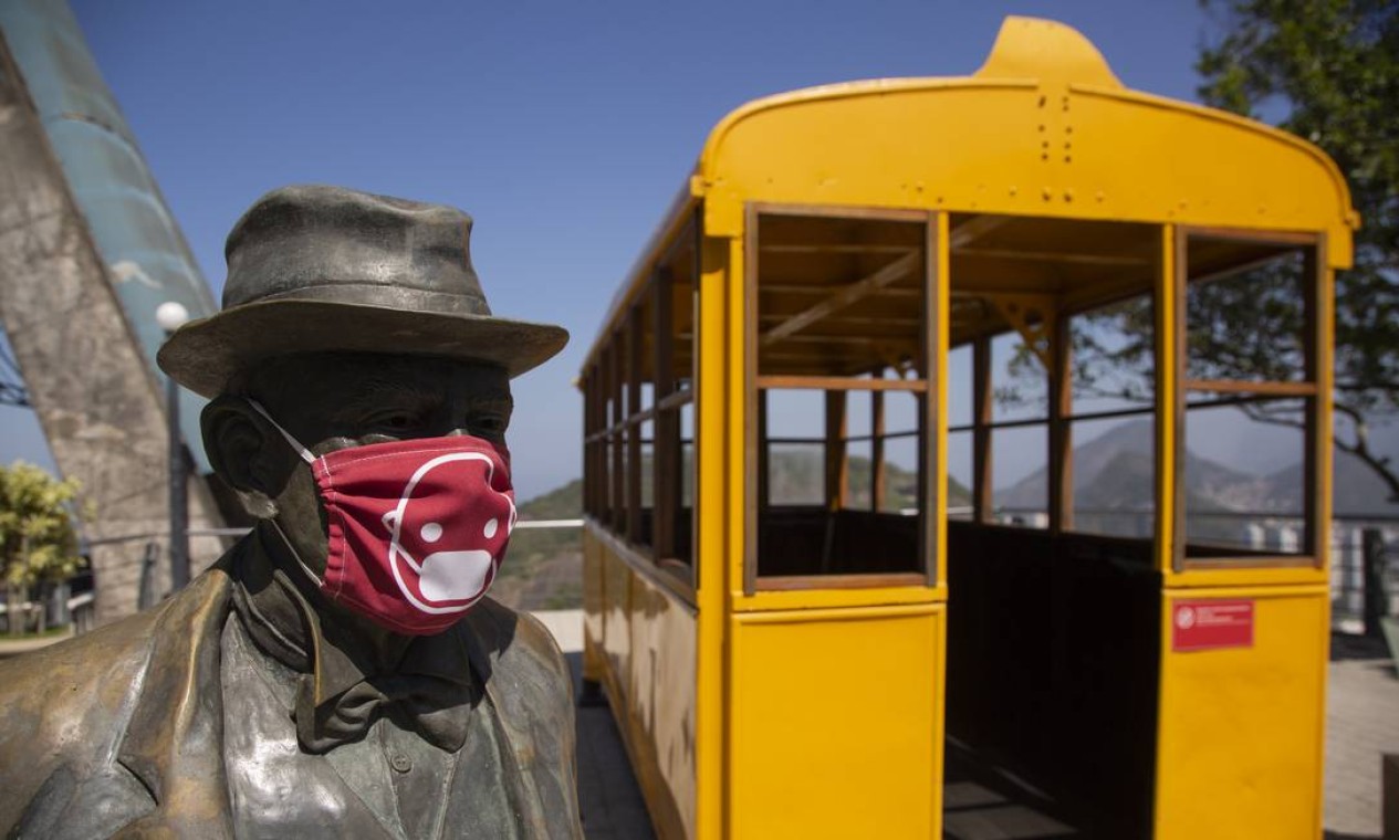 Medidas sanitárias, como a obrigatoriedade do uso de máscaras e a aferição da temperatura dos visitantes será adotada em todos atrativos turísticos que fazem parte da campanha Foto: Gabriel Monteiro / Agência O Globo