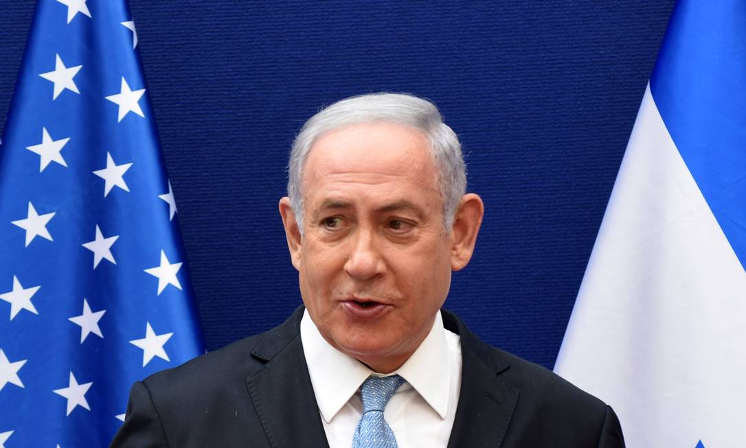 Benjamin Netanyahu durante entrevista coletiva no dia 30 de agosto Foto: POOL / REUTERS